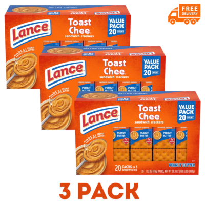 #ad Lance Toast Chee Peanut Butter Sandwich Crackers 20 Pack 3 Boxes $16.00