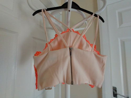 Bra "River Island" Coral Colour Size: 12 (UK) Eur 38 New With Tags - Picture 6 of 11