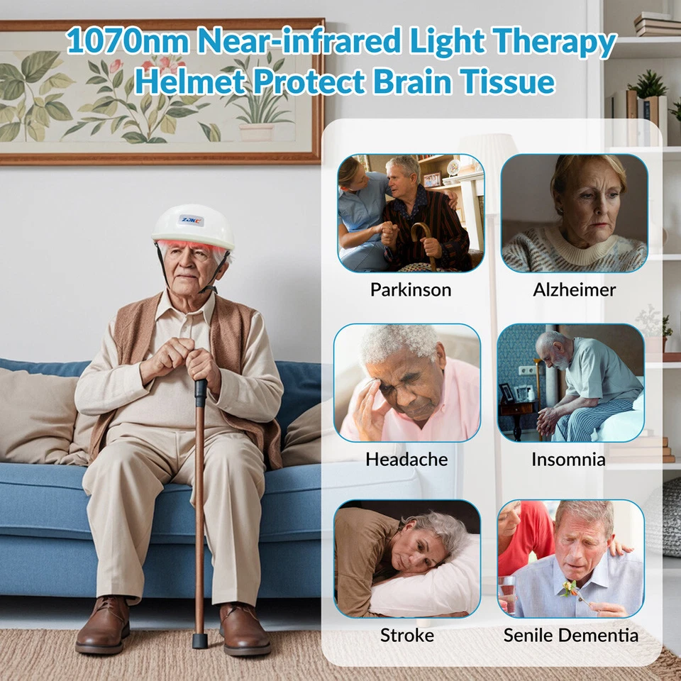 1070 nm Gehirnbehandlung Nahinfrarot Licht Helm Parkinson-Krankheit Therapie - Bild 3 von 4