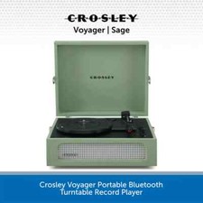 Crosley Voyager Bluetooth Turntable Vinyl Record Player Vintage 3 Speed CR8017B