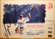 Manuela Mucke Orig Autogramm signiert Rudern WM EM Olympia - AK