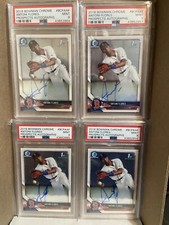 2018 Bowman Chrome Antoni Flores Prospect Autograph Auto #BCPA-AF PSA 9 Lot Of 4