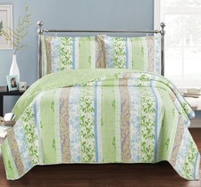 Spring Forest Design Hayley Oversized Coverlet Set Luxury Printed Quilt