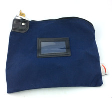 Made in the USA CARDINAL Locking Bank Bag Canvas Keyed Security (NAVY BLUE)