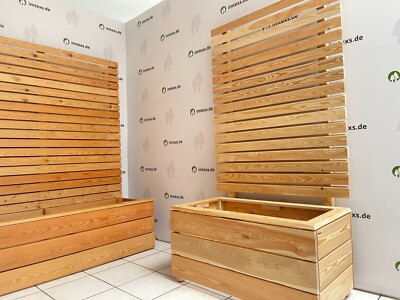 Pflanzkasten mit Sichtschutz, Sibirische Lärche Premium Rhombus, fertig