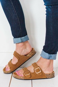 Trendy Comfortable Cork Braided Sandals Camel Brown By Qupid Ebay