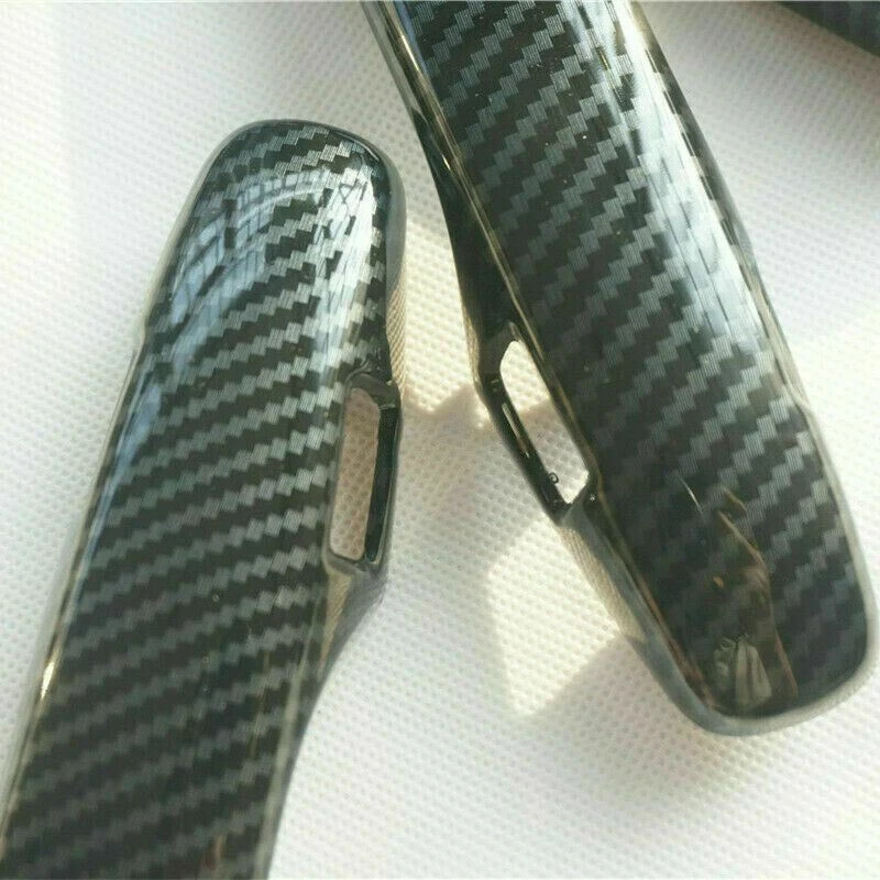 Cubierta de manija de puerta de fibra de carbono para SUBARU LEGACY 2013-2021 con orificio inteligente Foto 4 de 4