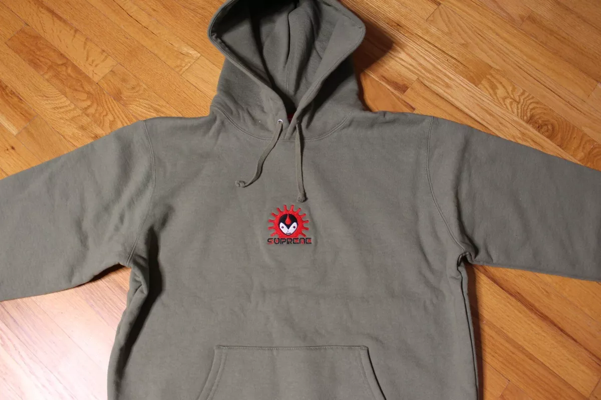 Supreme Vampire Hooded Sweatshirt FW18 Light Olive Size Large New