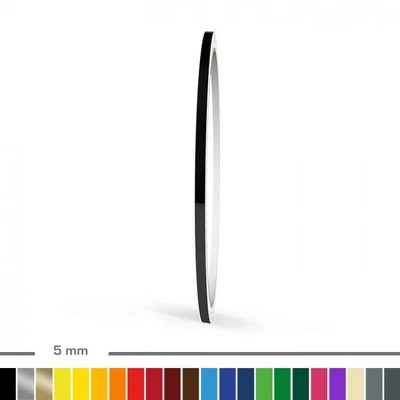 MOTOKING Zierstreifen 5 mm verschiedene Farben für Auto, Motorrad, Wohnmobil, Modellbau