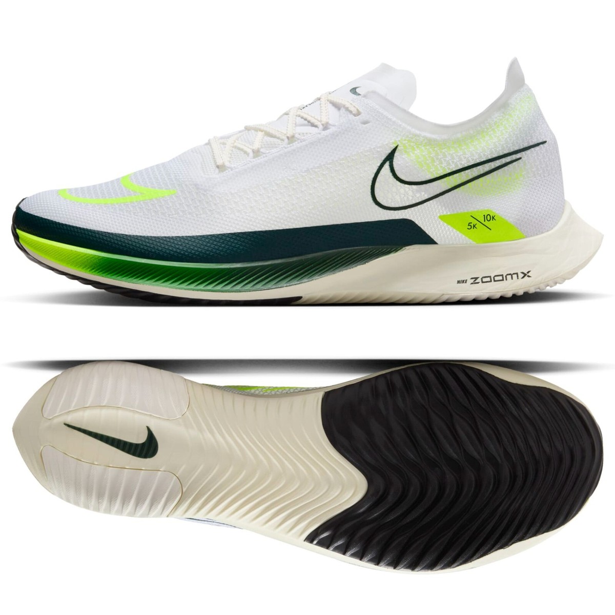 Nike ZoomX Streakfly White/Volt/Green FZ4022-100 Men's Road Racing