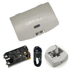 Game Boy Color GBC USB-C Battery 1500 mAh 3.7 V w/ SNES GRAY Battery Cover