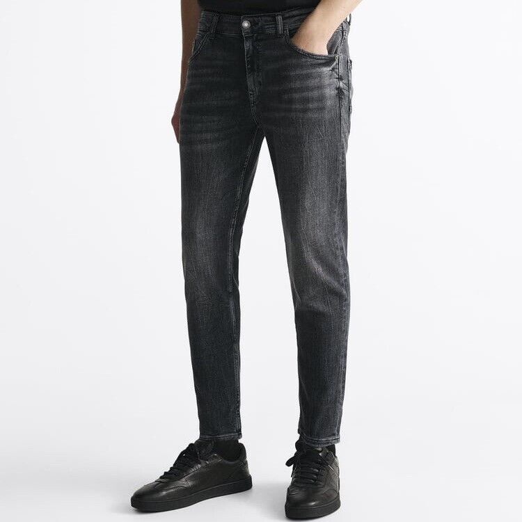 Zara Men's Skinny Tapered Jeans Crop Length Size 29 Black Zara Men's Skinny Tapered Jeans Crop Length Size 29 Black