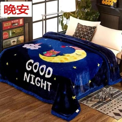 Double Layer Winter Thick Plush Blanket Bed Soft Warm Heavy Fluffy Throw Blanket