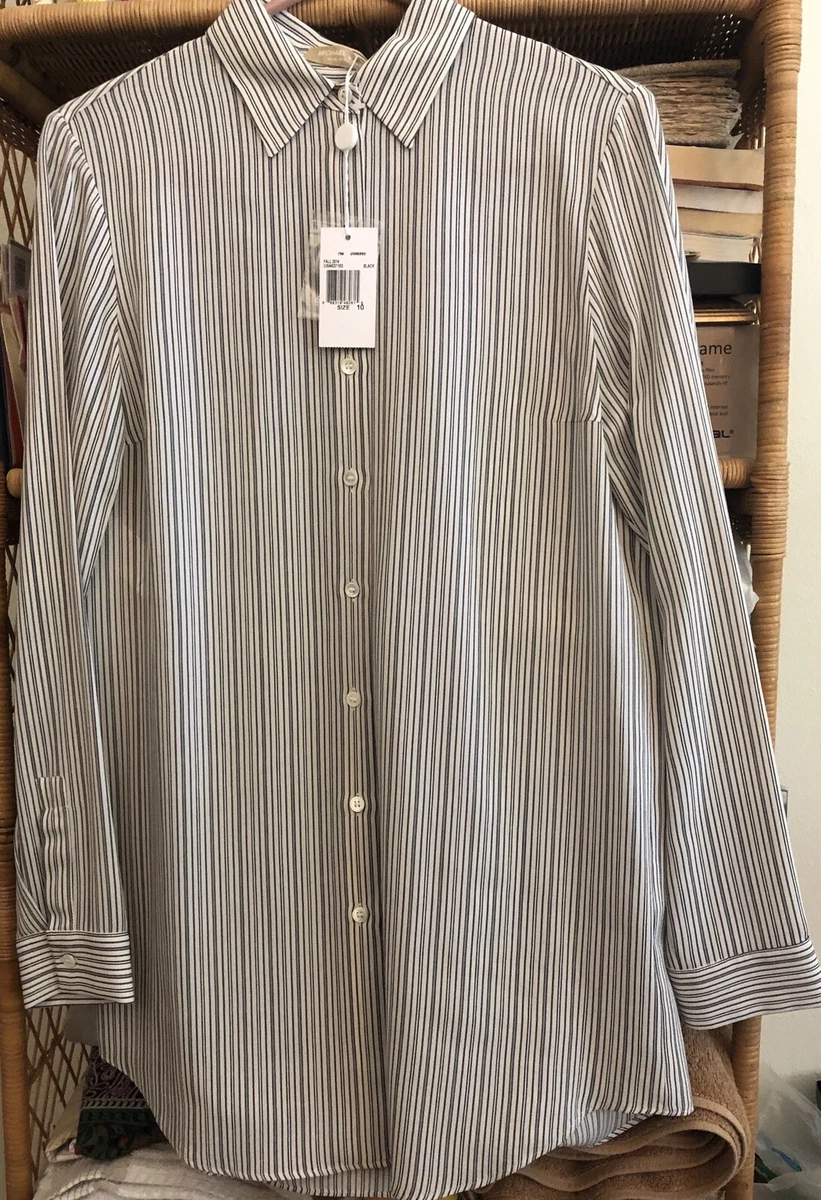Michael Kors Blouse MK Collection 100 Silk Georgette Size Large 990 NWT