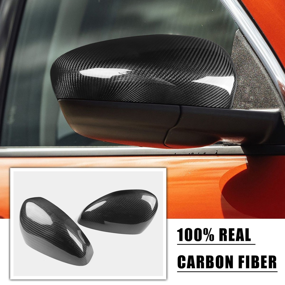 Pair Car Side Rearview Mirror Cover Cap Mirror Shell Case Trim For 車のバックミラーハウジング Rearview Mirror Shells Car Side Wing Mirror Cover Ca