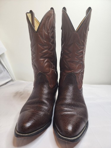 Palomino Stiefel Herren 10 E Vintage Braun Leder Cowboy Western Rodeo Reitsport - Bild 3 von 11