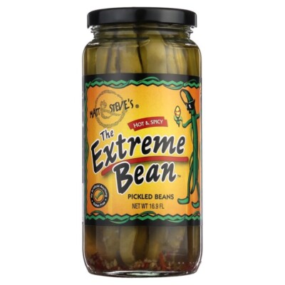 6-Pack Matt & Steve's The Extreme Bean Hot & Spicy Pickled Green