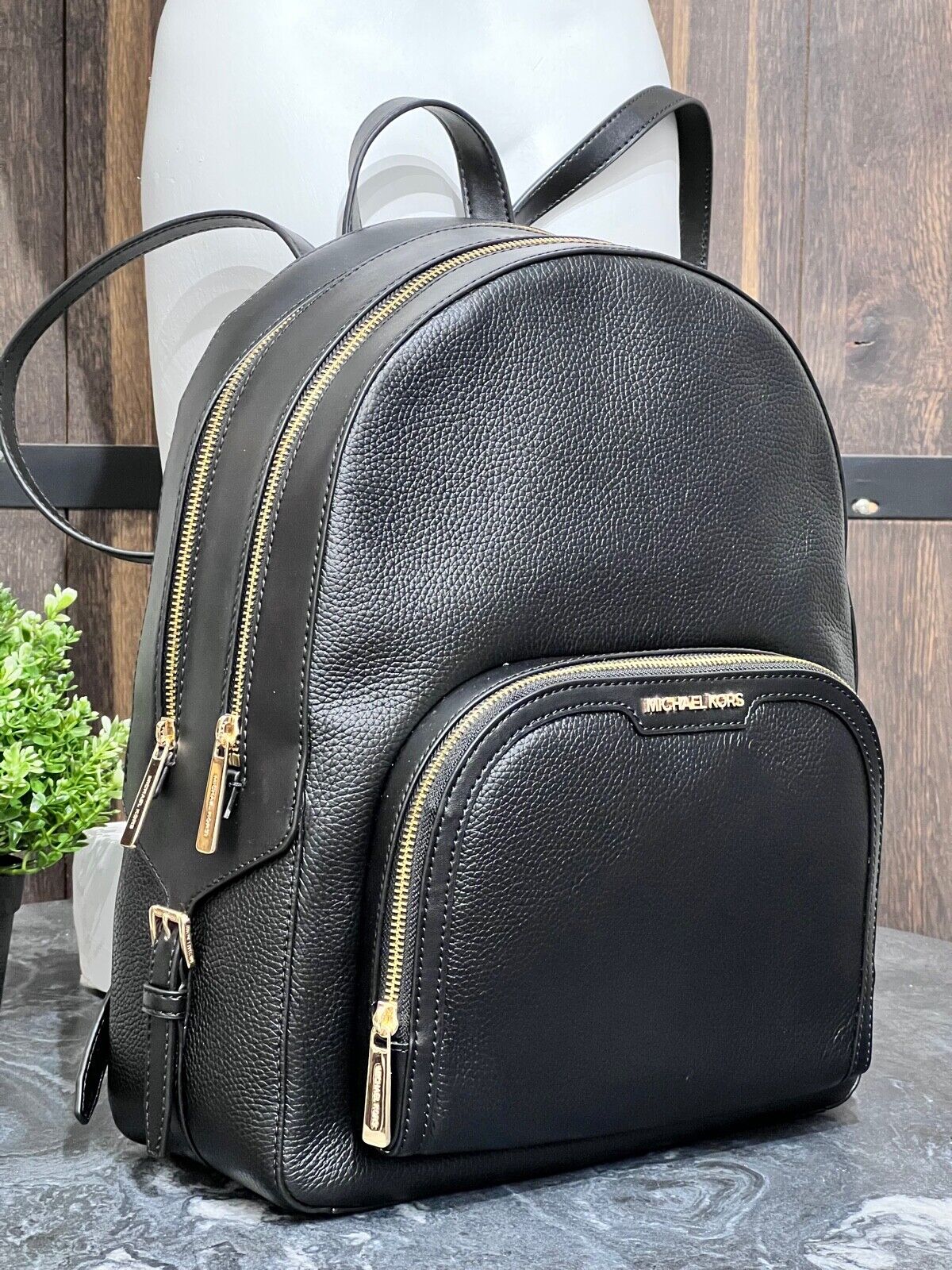 Michael Michael Kors Bags | Michael Kors Jaycee Large Backpack | Color: Black | Size: Os | Bag_Zz's Closet