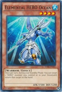 Elemental HERO Ocean - SDHS-EN002 - Common - Unlimited Edition x3 - Near Mint