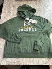 NWT Women  s Nike Green Bay Packers Lightweight Gym Vintage Hoodie 1X Green