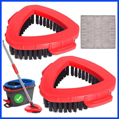 Scrub Brush  O Cedar Rinse Clean 2 Tank System Ocedar Scrubber Mop Head Spin NEW