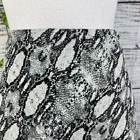 Socialite Skirt size Medium Black White Faux Snake Bias Sheer Knee A Line Modese — photo 5