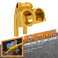 10" Gold Risers Clamp Gauge Housing For Harley Road Glide 1.25" Handlebar 15-23