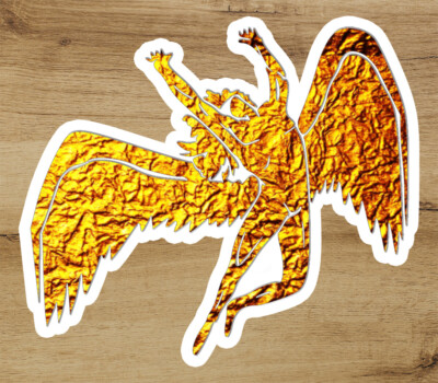 Led Zeppelin Music Angel Band Premium Vinyl Car Decal Sticker - Free Shipping
