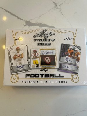 2023 Leaf Trinity Football Hobby Box Factory Sealed