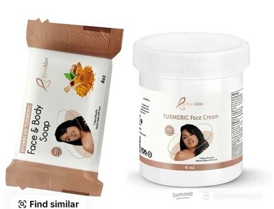 Byenblan Turmeric Handmade Skin Care Set Face Cream 4 oz + Soap 4 oz
