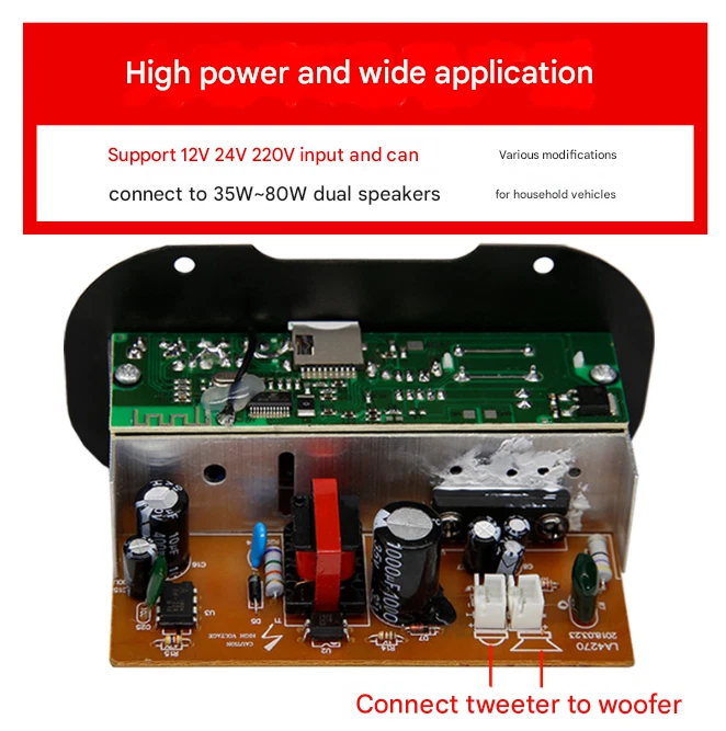 Auto Bluetooth HiFi Bass Power Subwoofer AMP Auto Mini Verstärker Radio TF - Bild 3 von 3