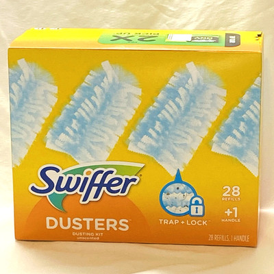 Swiffer Dusters Kit Multi-Surface Cleaning Unscented 28 Refills with Handle