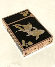 S.T.Dupont Gas Lighter Black and Gold Gatsby LINE 2s - After Decoration - Ignite