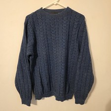 Vintage Bill Blass Sweater Mens Knit Dark Blue Sz Medium.