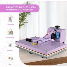 16" x 24" Manual Heat Press Machine Sublimation for T-shirt with Slide-out Base
