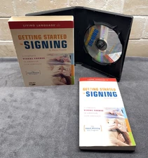 Living Language Getting Started in Signing ASL American Sign Language Book +DVD