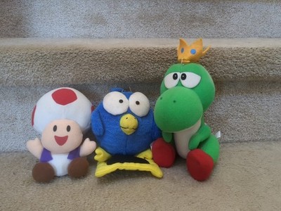 Super Mario Bros 3 All Stars Plush Set Toad Pidgit King Yoshi