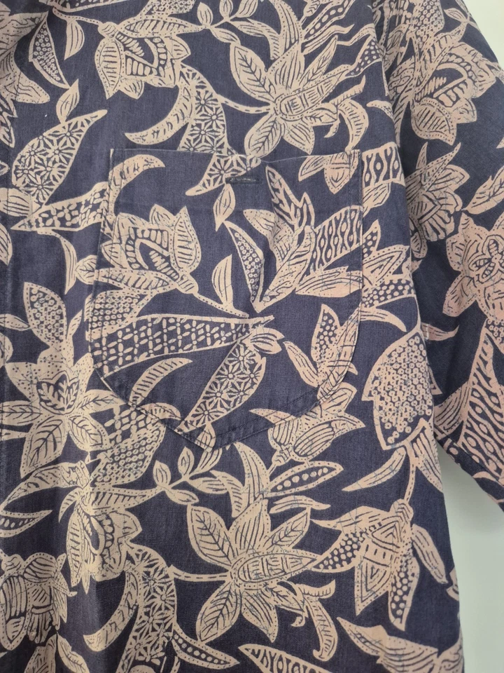 Vintage Victor Grynberg Short Sleeve Flower Pattern Shirt 100% Cotton Size XL - Image 3 of 4