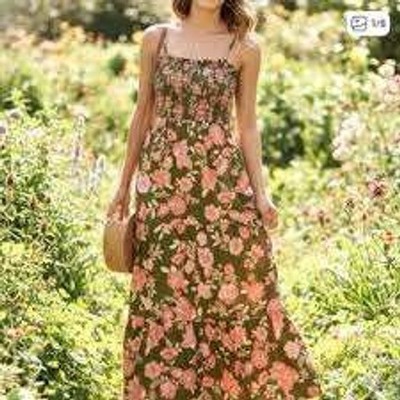 Patrons of Peace Maxi Dress Women Medium Green Floral Smocked Boho Cottage Tiers | eBay Patrons of Peace Maxi Dress Women Medium Green Floral Smocked Boho Cottage Tiers | eBay
