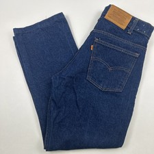 Vintage 80’s Levi’s 517 Orange Tab Jeans Made In USA Dark Blue Boot Cut 32W 30L