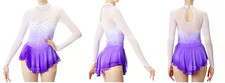 Figure Skating Dress Ice Skating Dress pink Competition Skating white dyeing