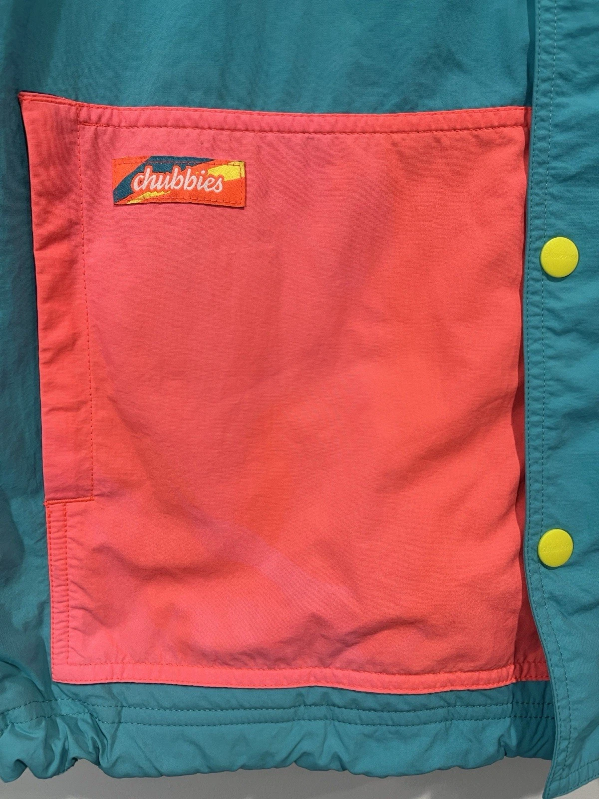 Chubbies Reversible Fleece Pullover Vest Adult Medium Aztec Neon Color Block image 3