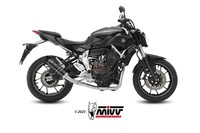 Kompletter Auspuff Zugelassen Mivv GP Inox Schwarz Yamaha MT-07 / FZ-07...