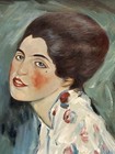 Hand Painted Replica Of Gustav Klimt’s “Portrait Of A Lady” Medium Canvas 22x24” — photo 3