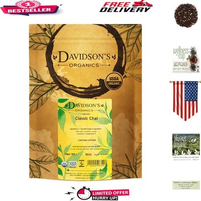 Delightful Classic Chai - 16-Ounce USDA Organic Assam Black Tea Blend