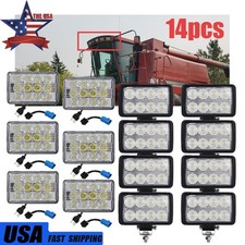 14pcs For Case Ih 2188,2388,2577,2588 Complete Combine Tractor Led Work Lights