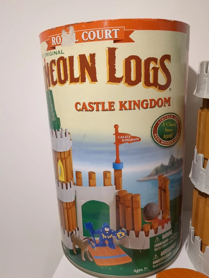 Lincoln Logs Royal Court Castle Kingdom JUEGO DE MADERA 2000 puerta de barril de caballo Foto 2 de 4