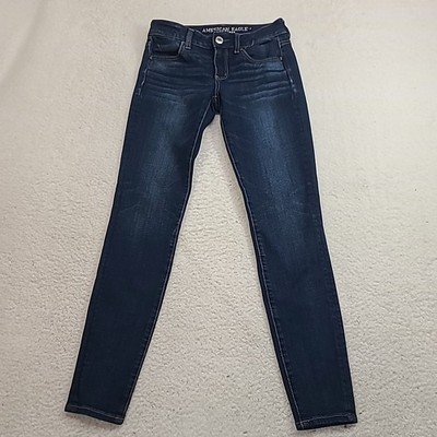 American Eagle Super Super Stretch X4 Jegging Jeans Women's 2 Blue Denim