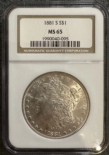 1881-S $1 Morgan Dollar NGC Certified MS-65 Gem~KM# 110 Lustrous & Superb Strike