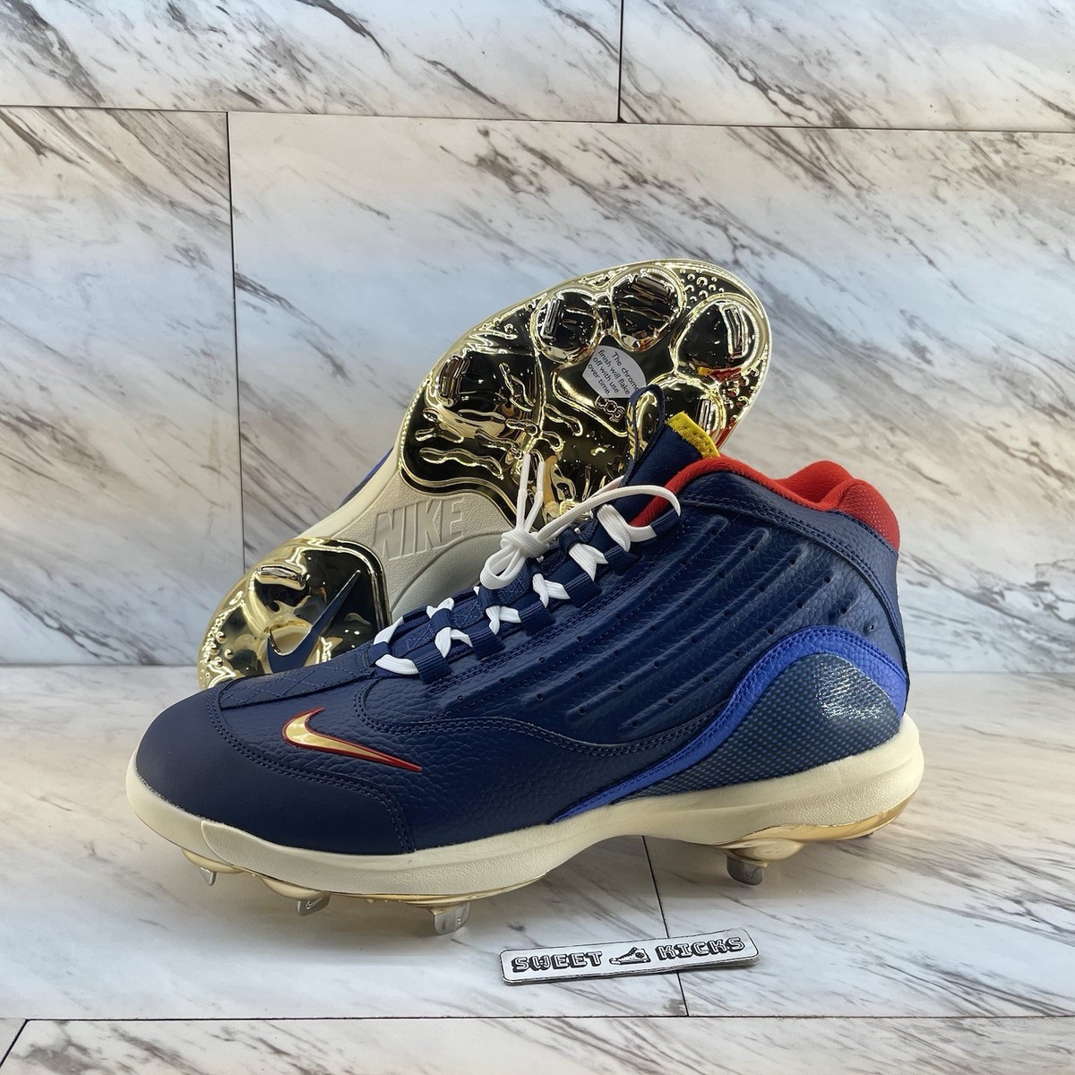 Unreleased Nike Air Griffey 2 Hank Aaron PE Baseball Cleats IB5332-400 Men Sizes Nike Air Griffey 2 Hank Aaron PE Unreleased Baseball Cleats  main image 2